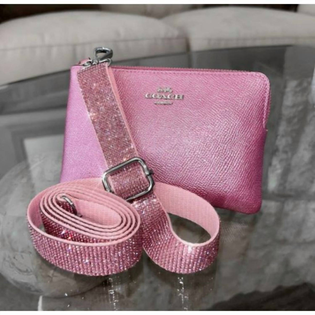 Mimi Wholesale - Women's Rhinestone Adjustable Crossbody Strap