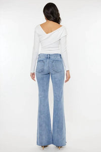 Minga London - Groovy Mid Rise Flare Jeans