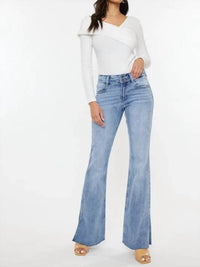 Minga London - Groovy Mid Rise Flare Jeans