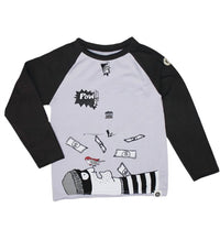 Mini Shatsu - Kids Bat And Robin Raglan Tee