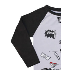 Mini Shatsu - Kids Bat And Robin Raglan Tee