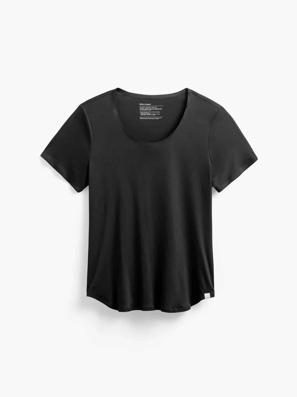 Ministry Of Supply - Comfort Stretch Luxe Touch Tee Shirt - black - clothing - polyester