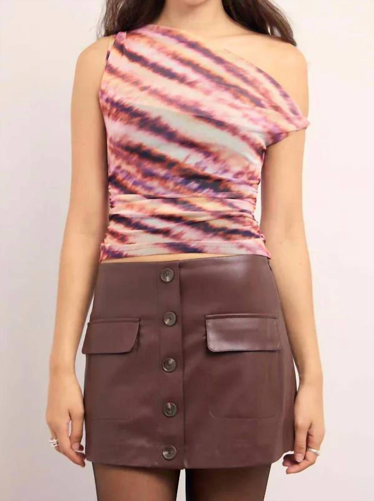 Minkpink - Liv Mesh Asymmetrical Top