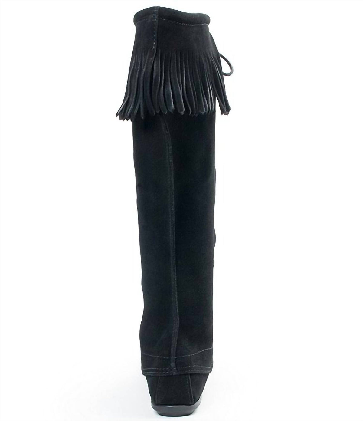 Minnetonka - Women's Front Laced Knee High Fringe Moccasin Boot