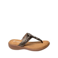 Minnetonka - Women's Brecca Shimmery Toe Post Sandal
