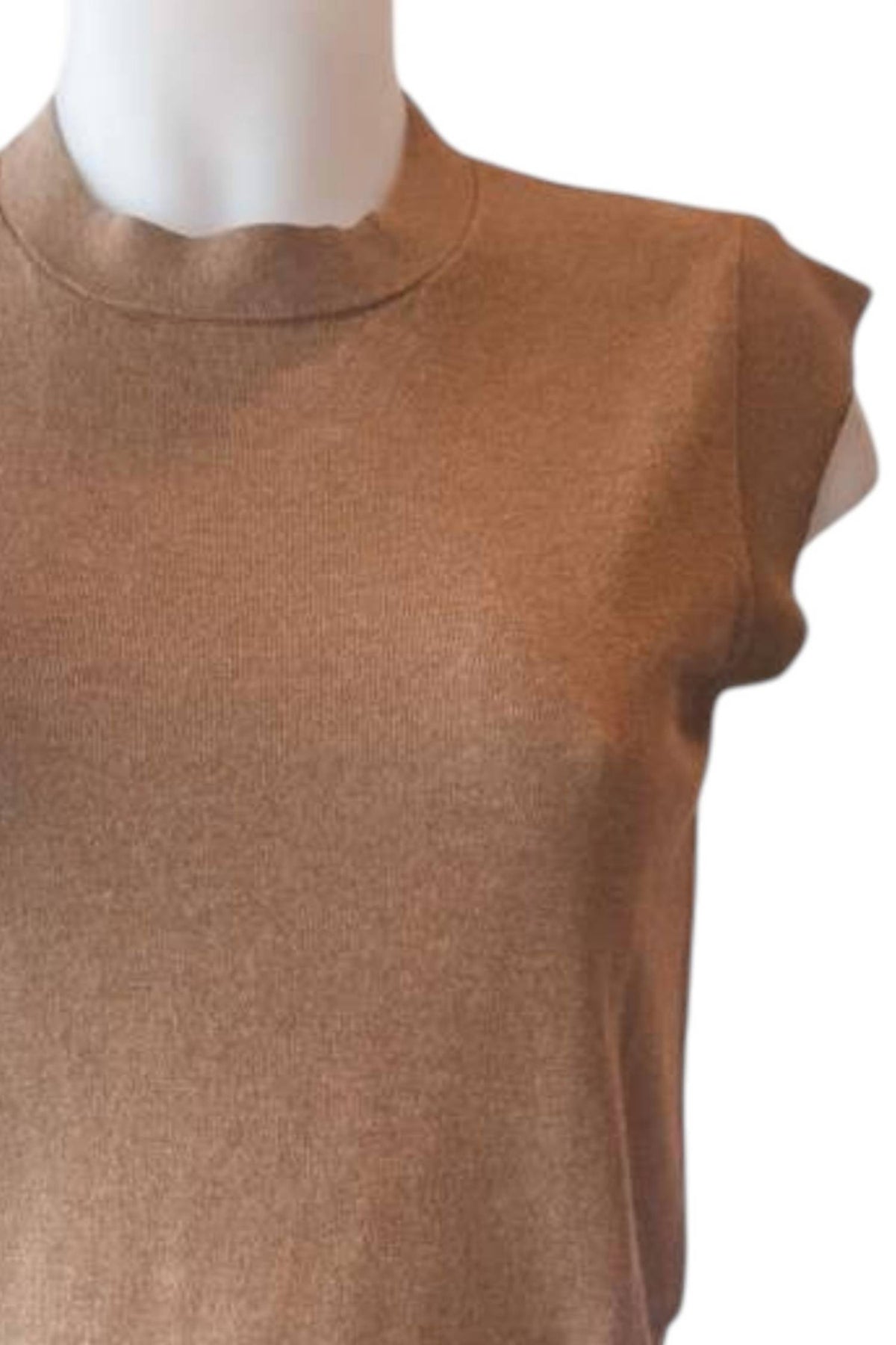 Minnie Rose - Classic Cap Sleeve Crew Neck Top