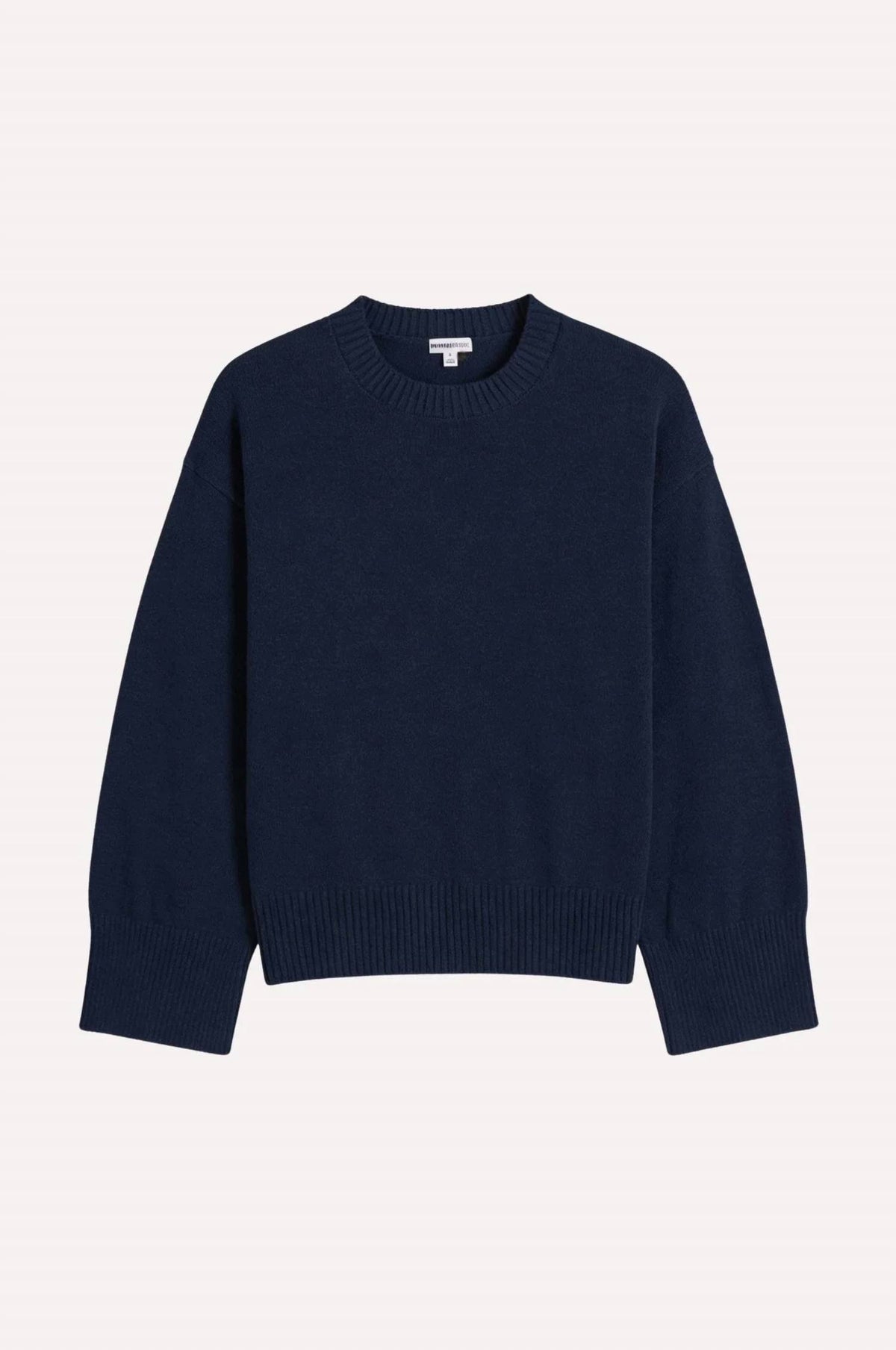 Minnie Rose - Cotton Blend Boxy Crew Sweater
