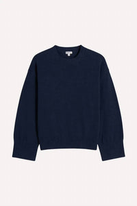Minnie Rose - Cotton Blend Boxy Crew Sweater