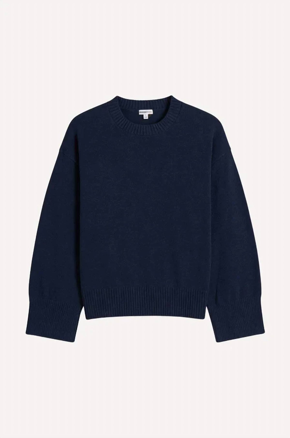 Minnie Rose - Cotton Blend Boxy Crew Sweater