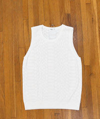 Minnie Rose - PATTERN SLEEVELESS SWEATER