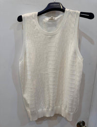 Minnie Rose - PATTERN SLEEVELESS SWEATER
