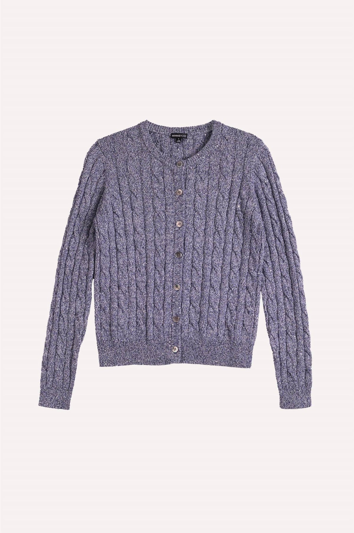 Minnie Rose - Sparkle Cable Cardigan