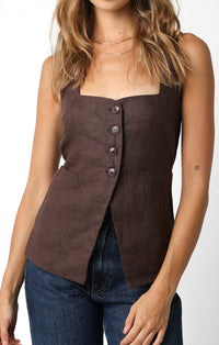 Mint - Deja Linen Vest