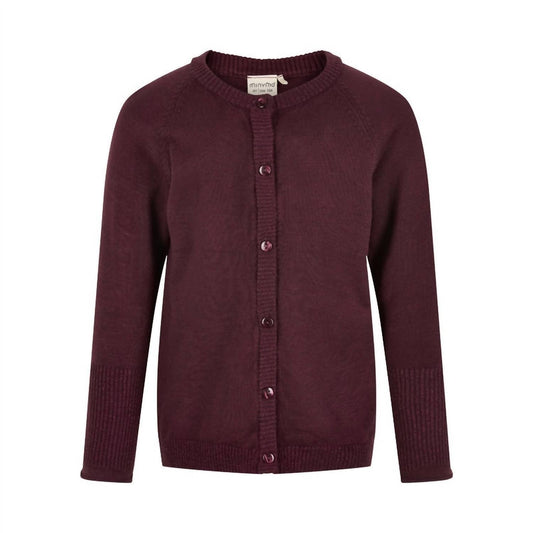 Minymo - Girls Cardigan With Buttons - clothing - kids - red
