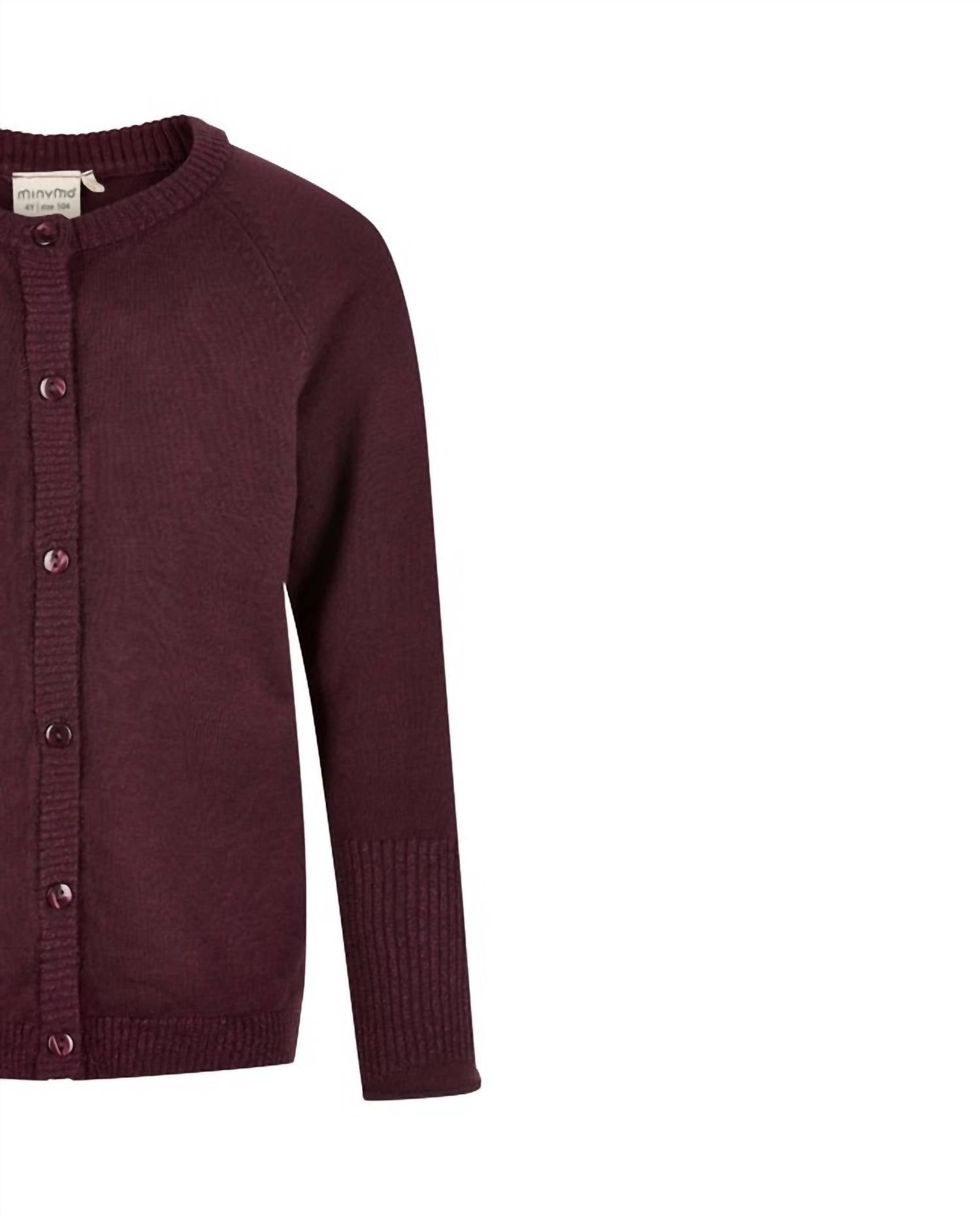 Minymo - Girls Cardigan With Buttons - clothing - kids - red