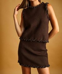 Miou Muse - Adeline Braided Knit Top