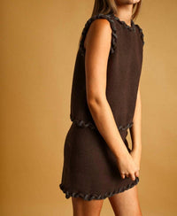 Miou Muse - Adeline Braided Knit Top