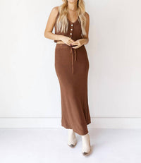 Miou Muse - Arlette Knitted Maxi Skirt