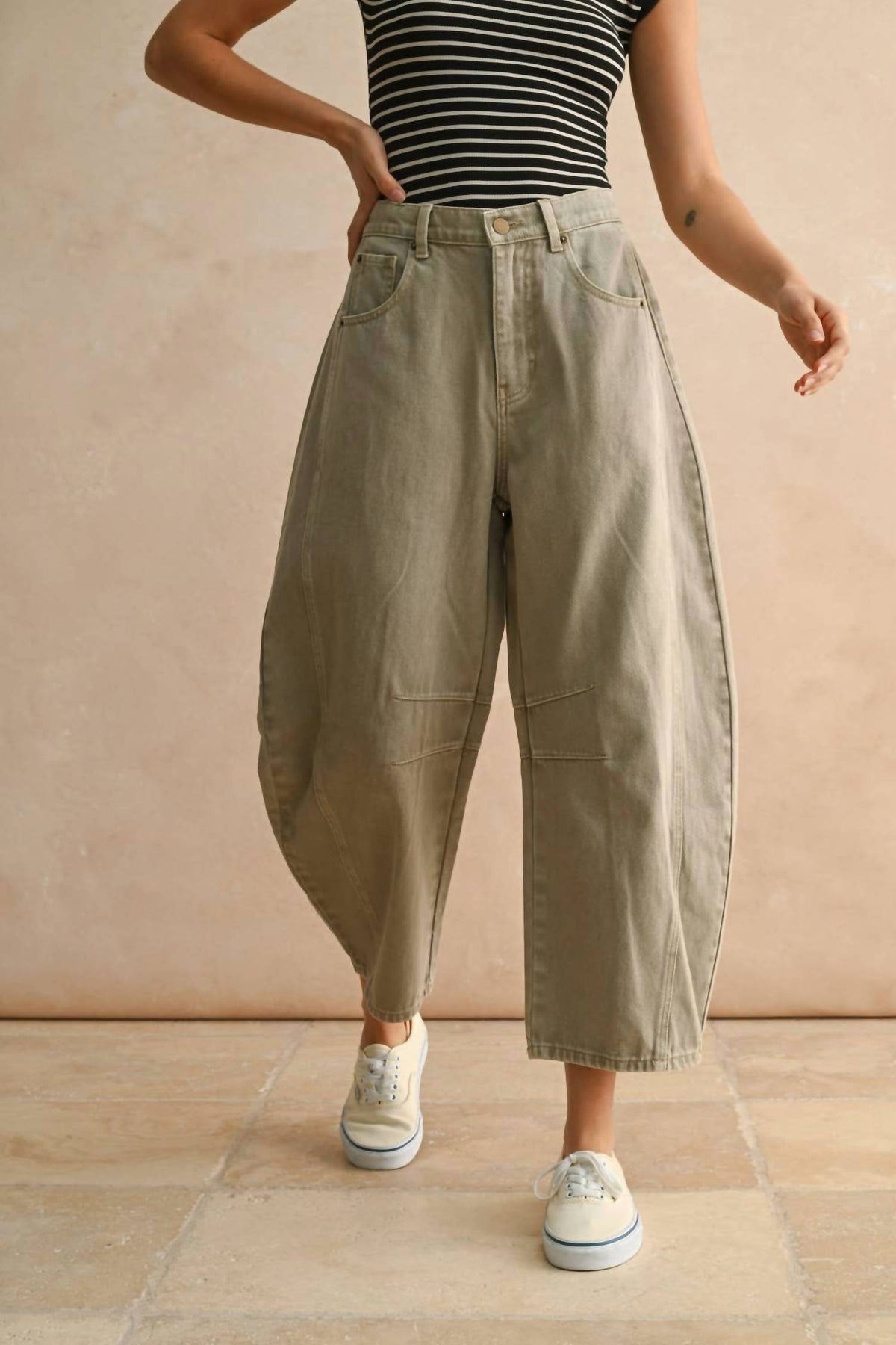 Miou Muse - Barrel Cotton Pants