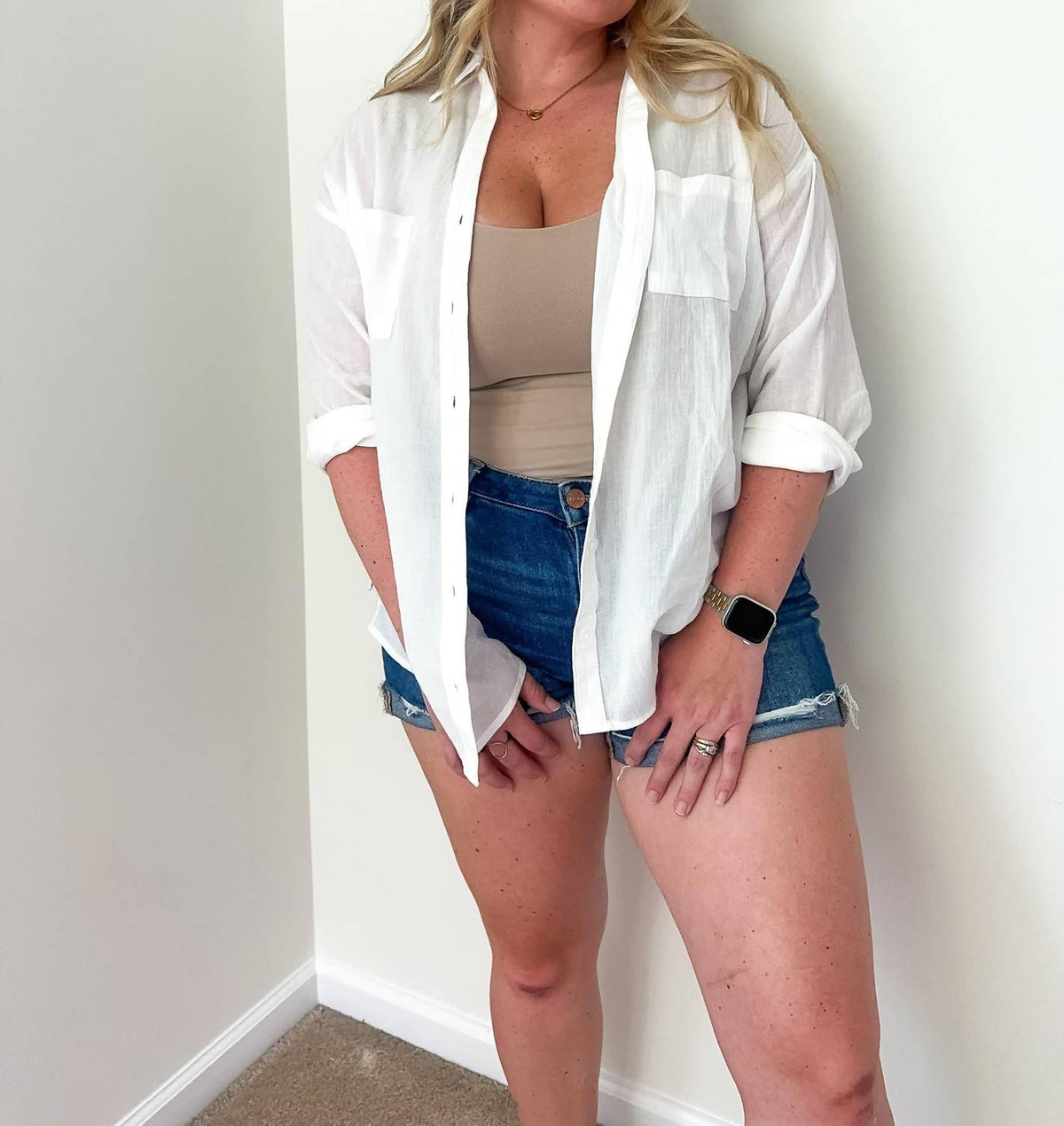 Miou Muse - Bayside Cotton Button-down Shirt