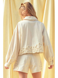 Miou Muse - Floral Embellished Jacket