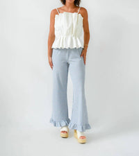 Miou Muse - Go Gingham Style Ruffle Pants