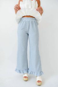 Miou Muse - Go Gingham Style Ruffle Pants