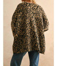 Miou Muse - Leopard Oversized Cardigan