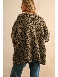 Miou Muse - Leopard Oversized Cardigan