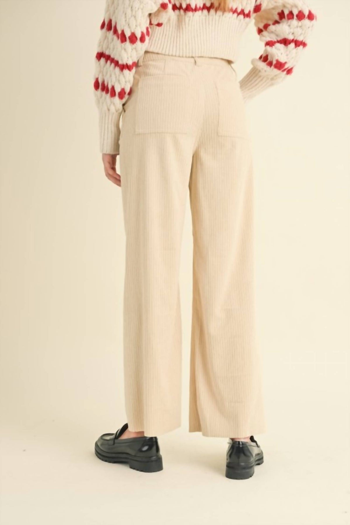 Miou Muse - Mixed Corduroy With Pocket Pants