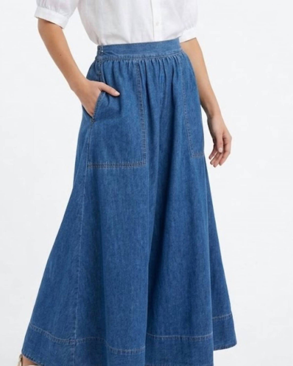 Miou Muse - Savannah Denim Maxi Skirt