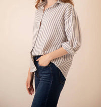 Miou Muse - Shiloh Striped Button Down Shirt