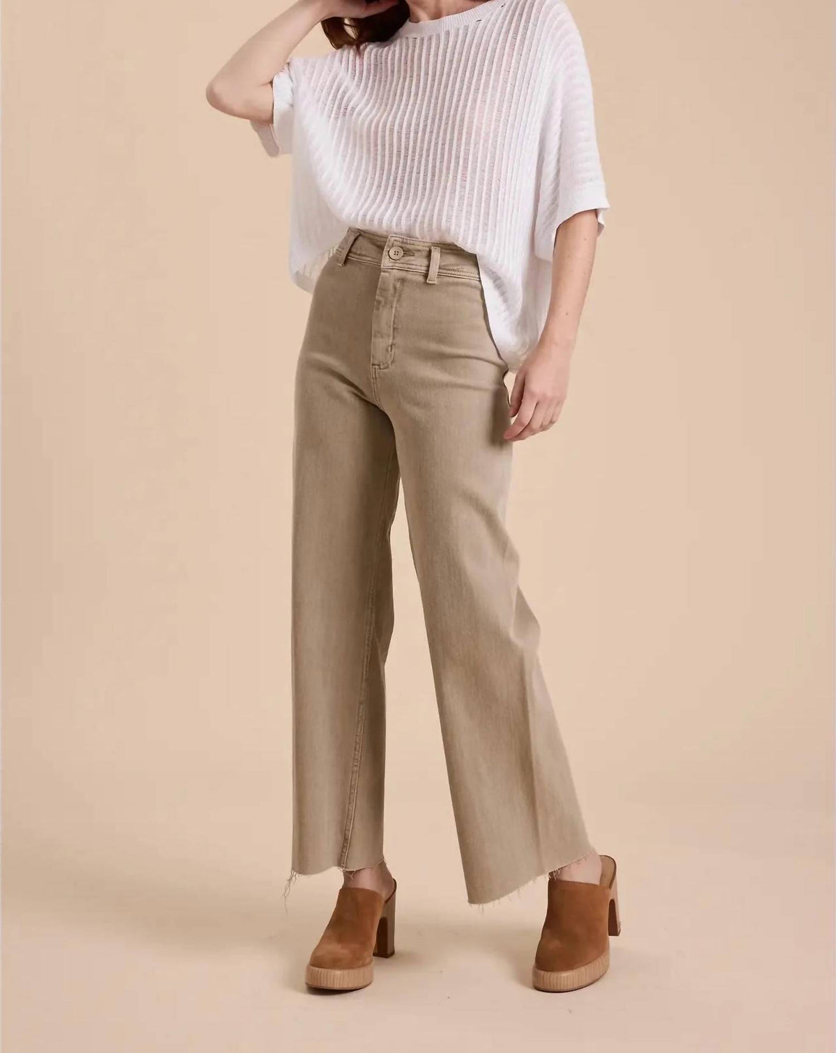 Miou Muse - Straight Wide Leg Denim Pants