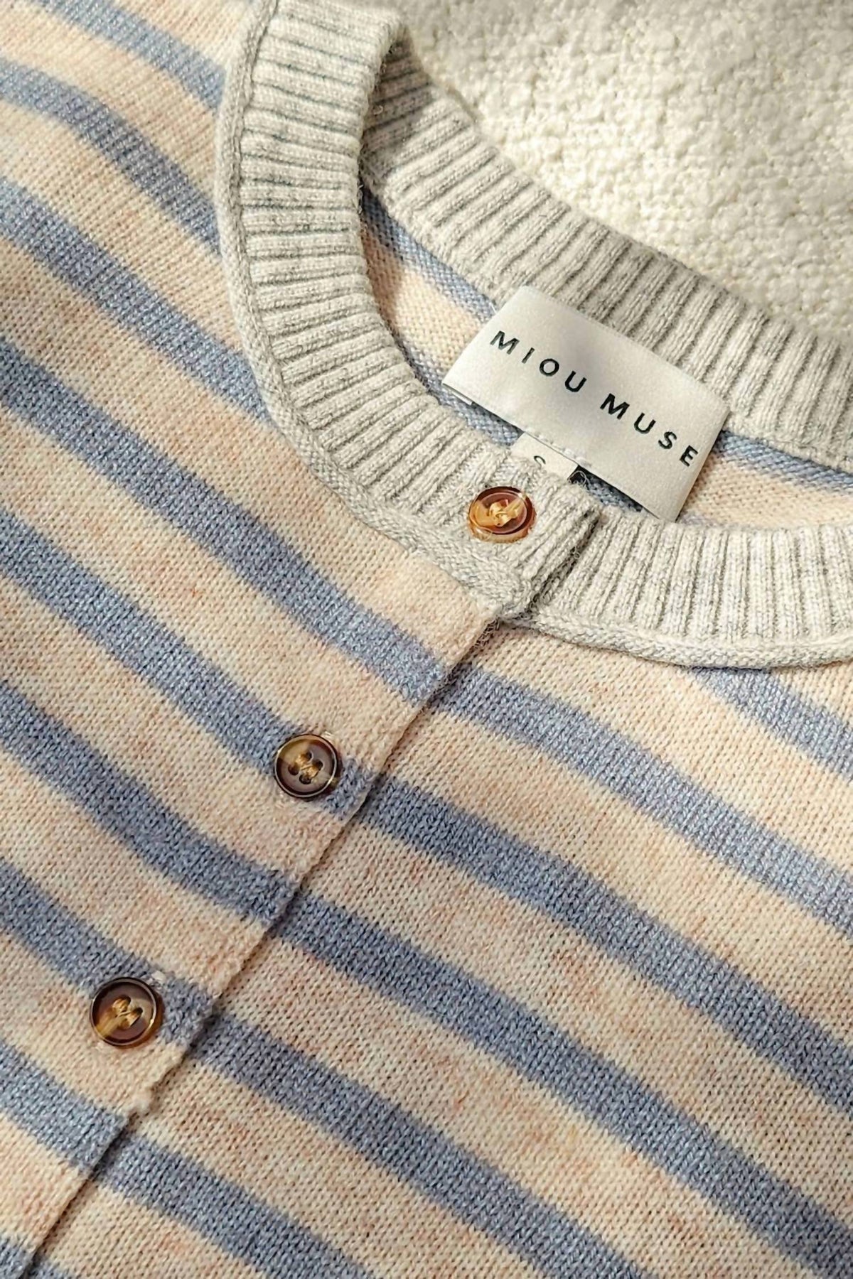 Miou Muse - Striped Button Cardigan