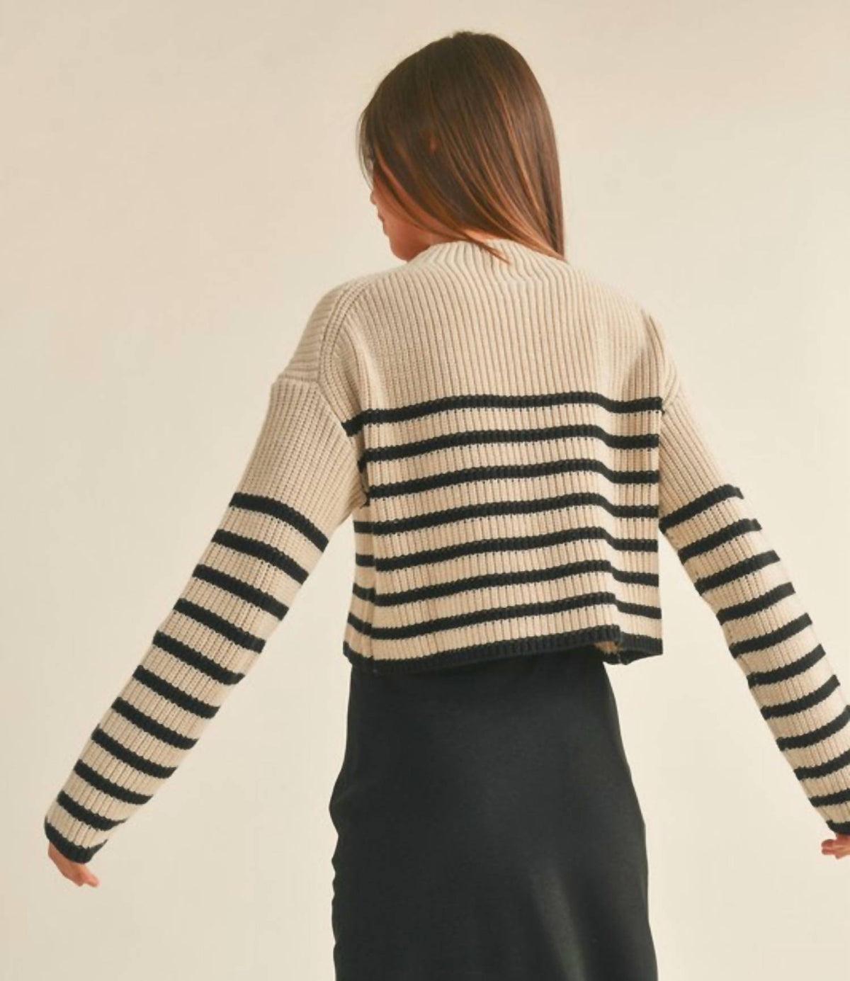 Miou Muse - Striped Pattern Sweater