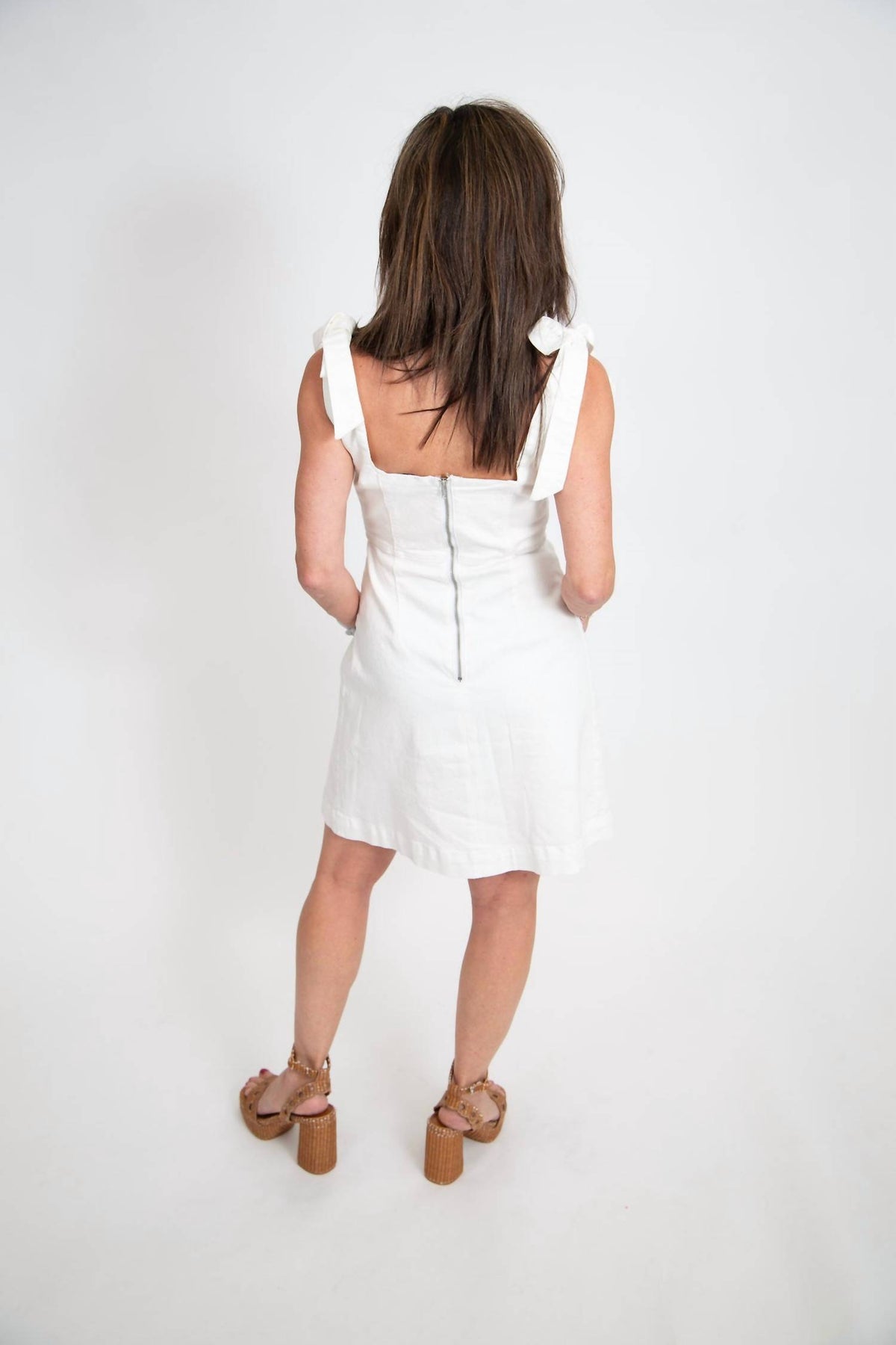 Miou Muse - Tie Shoulder Mini Dress