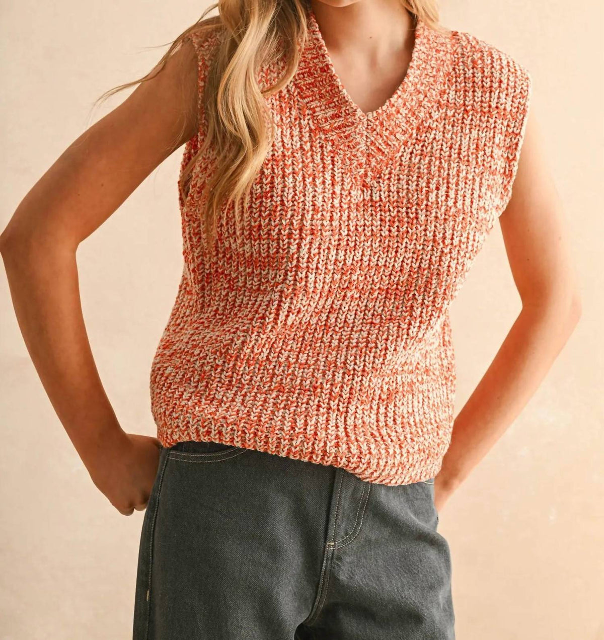 Miou Muse - Two Tone Chenille Vest