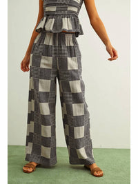 Miou Muse - Wide Leg Patch Pants