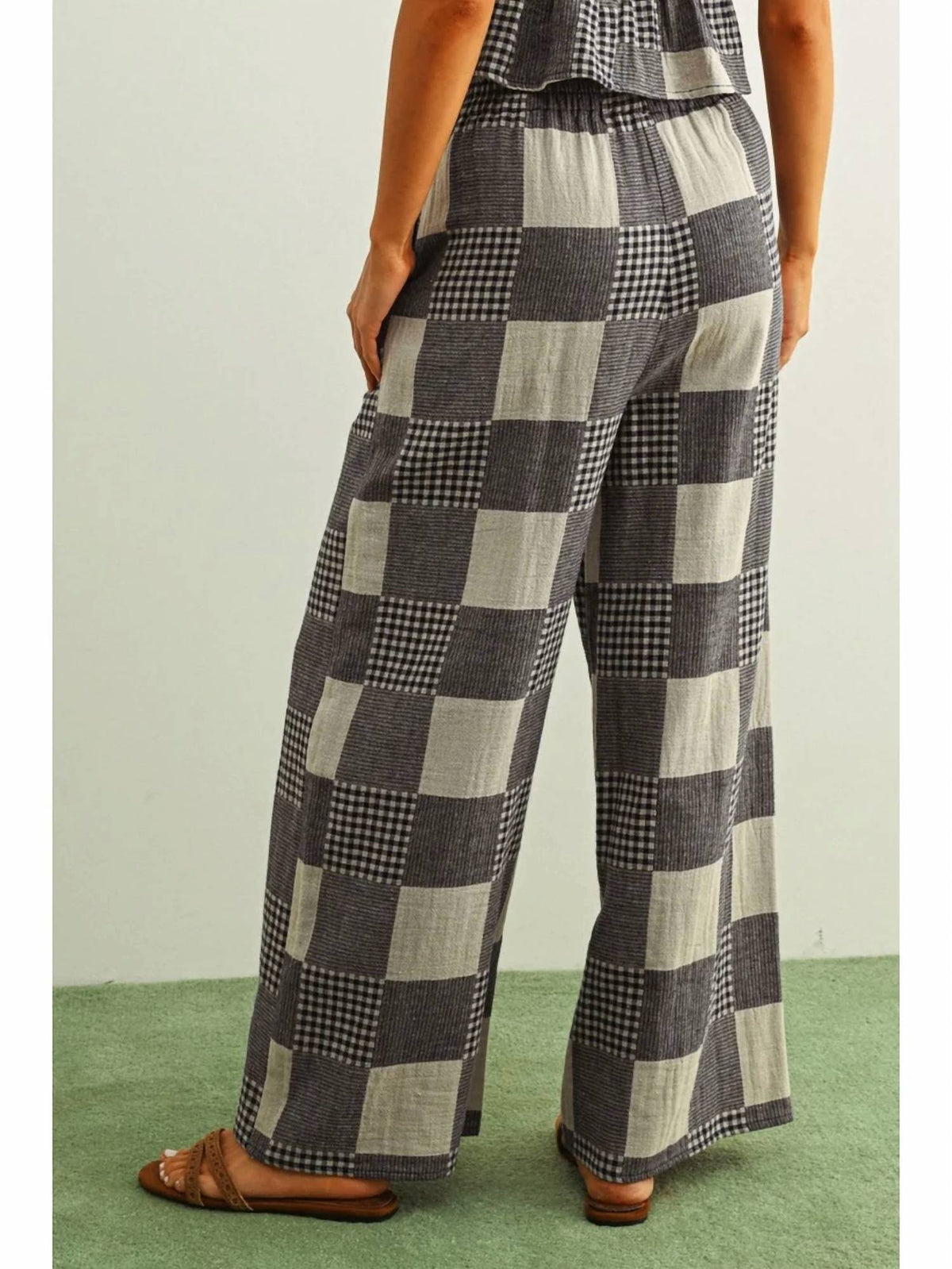 Miou Muse - Wide Leg Patch Pants