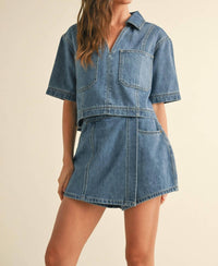 Miou Muse - Women's Button Pockets Skort