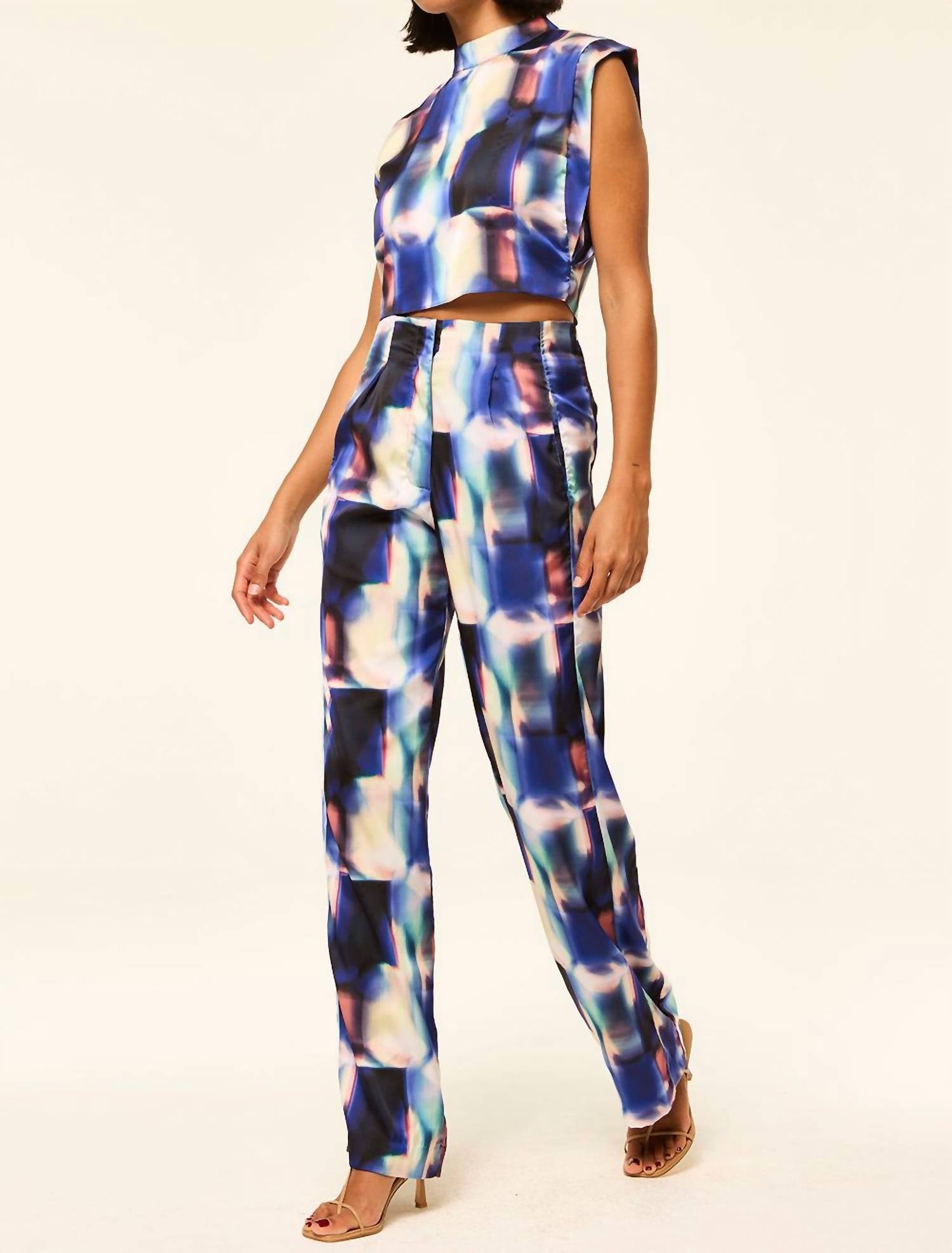 Misa Los Angeles - Rita Straight Leg Pants - blue - clothing - pants