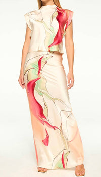 Misa Los Angeles - Sierra Skirt - beige - clothing - long - skirts