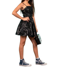 Miss Behave Girls - Tara Open Back Cocktail Dress - black - casual - clothing