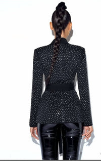 Miss Circle - Crystal Embellished Blazer Jacket