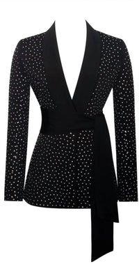 Miss Circle - Crystal Embellished Blazer Jacket