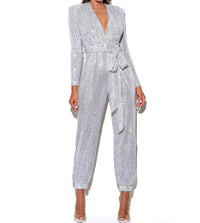Miss Circle - Sequined Jumpsuit - ankle - clothing - cropped