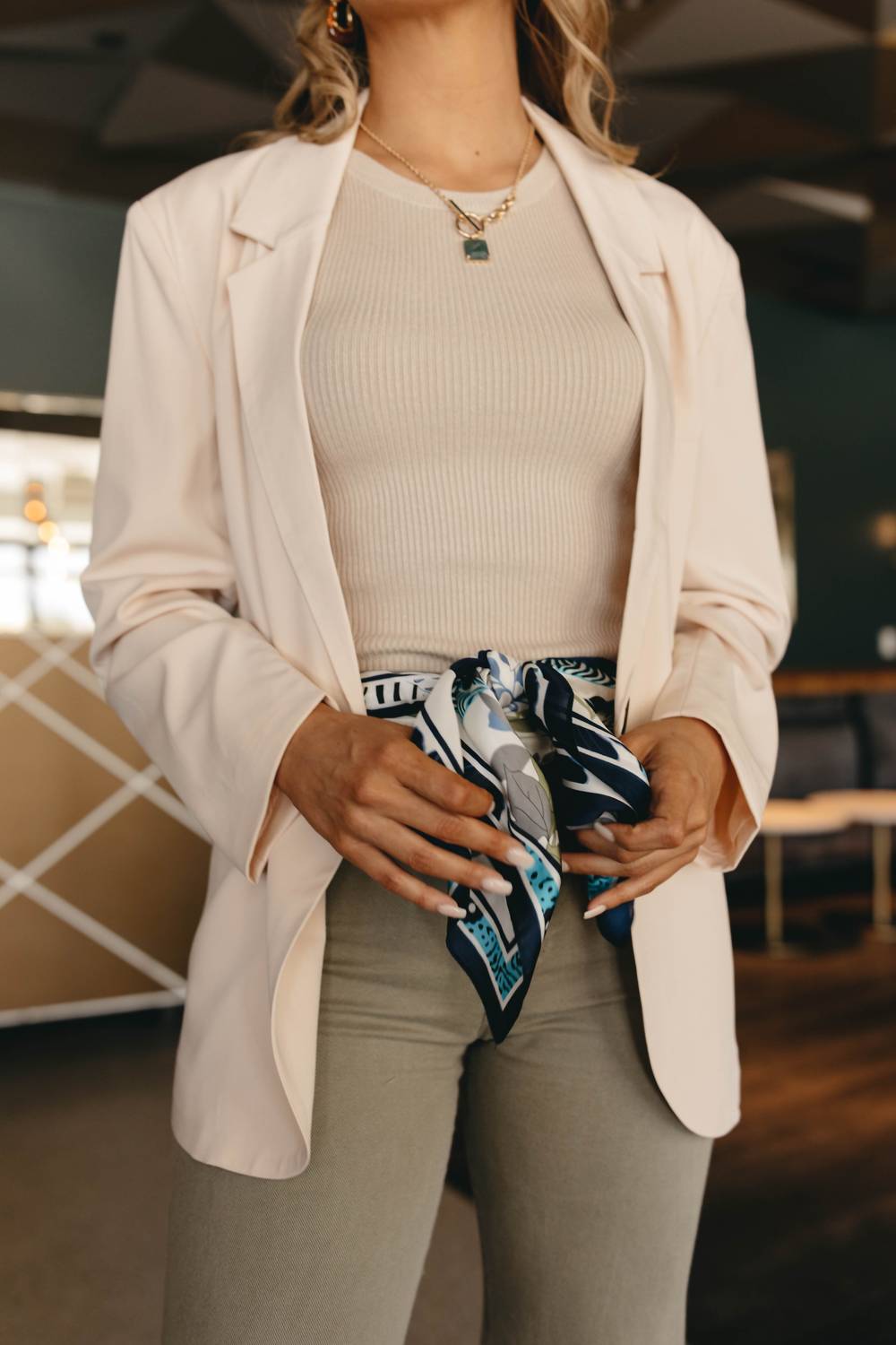 Miss Love - Oversized Blazer - beige - blazers - clothing