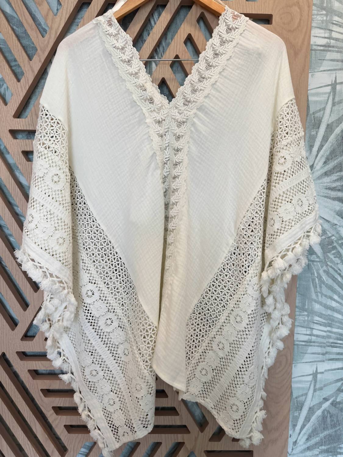 Miss Me - Crochet Poncho Top - clothing - cotton - ponchos