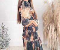 Miss Me - Women's Sleeve Dress - brown - clothing - dresses