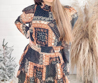 Miss Me - Women's Sleeve Dress - brown - clothing - dresses